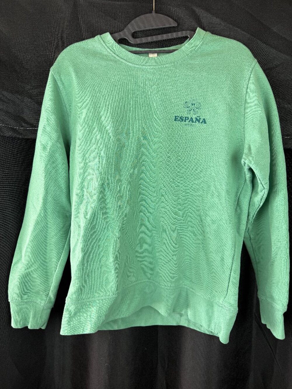Wituka "Espana" Green Graphic Sweatshirt 100% Organic Cotton (Size S)